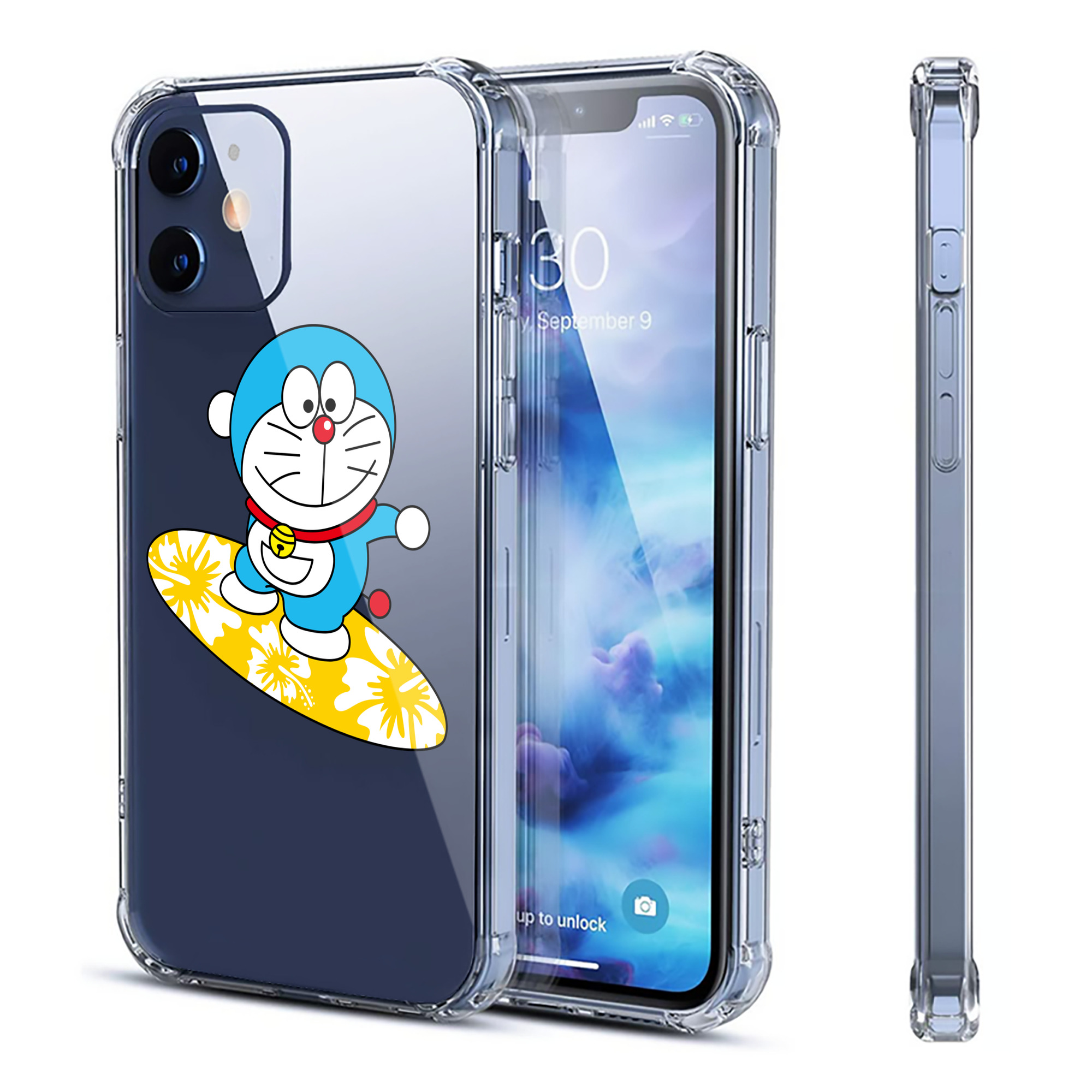 （画像用） ドラえもん Doraemon 【iPhone 12シリーズ対応】透明スマホケース（クリアソフトケース）
